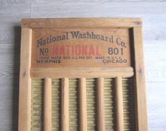 Vintage National Washboard | Number 801 | Brass King Washboard