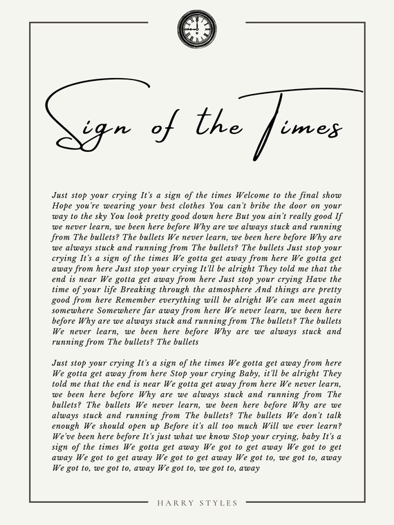 Sign of the Times by Harry Styles Vintage Song Lyrics on Parchment Ornament  by Design Turnpike - Instaprints