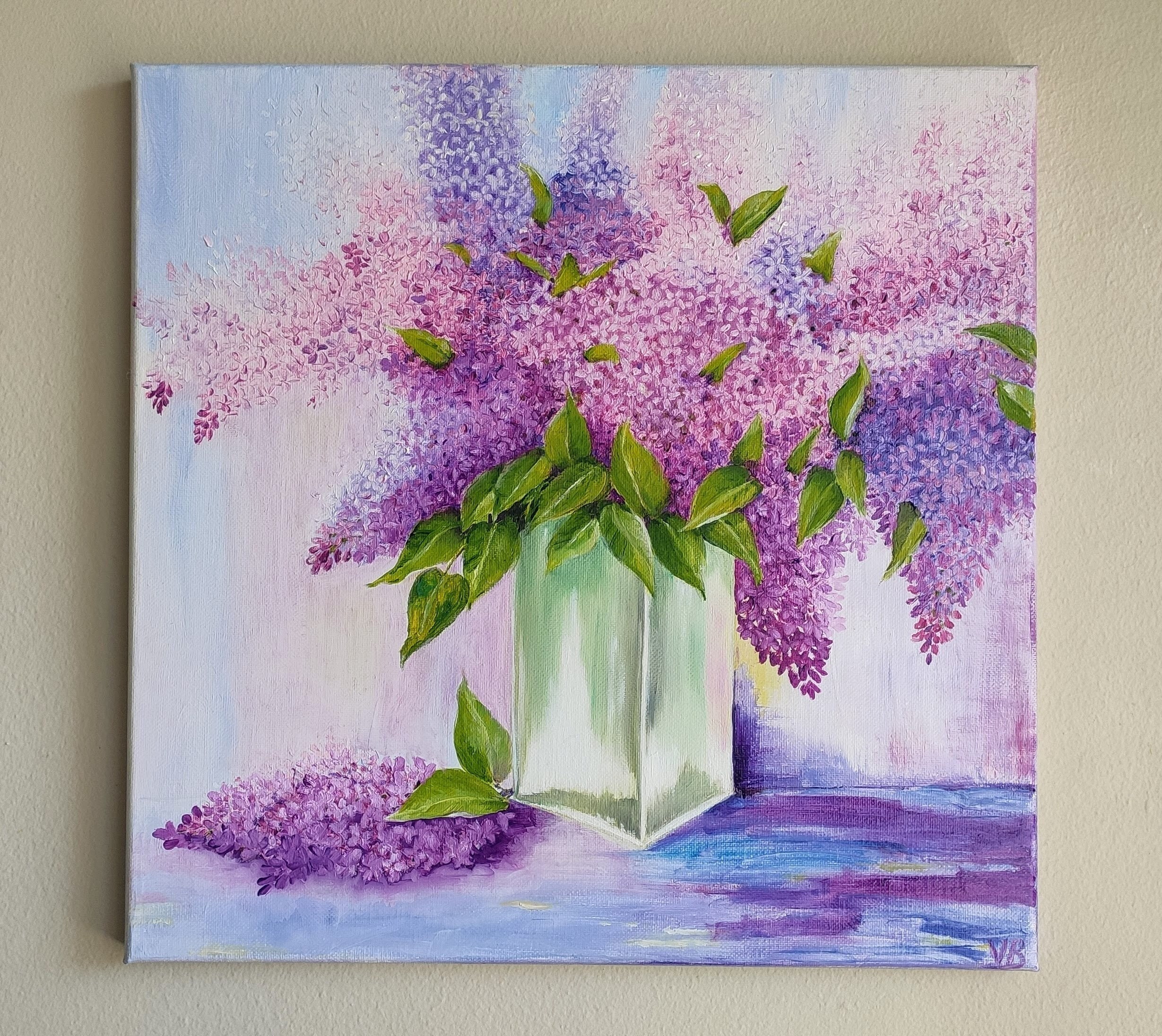 Lilac, Still Life, Oil Painting on Canvas, Made to Order 
