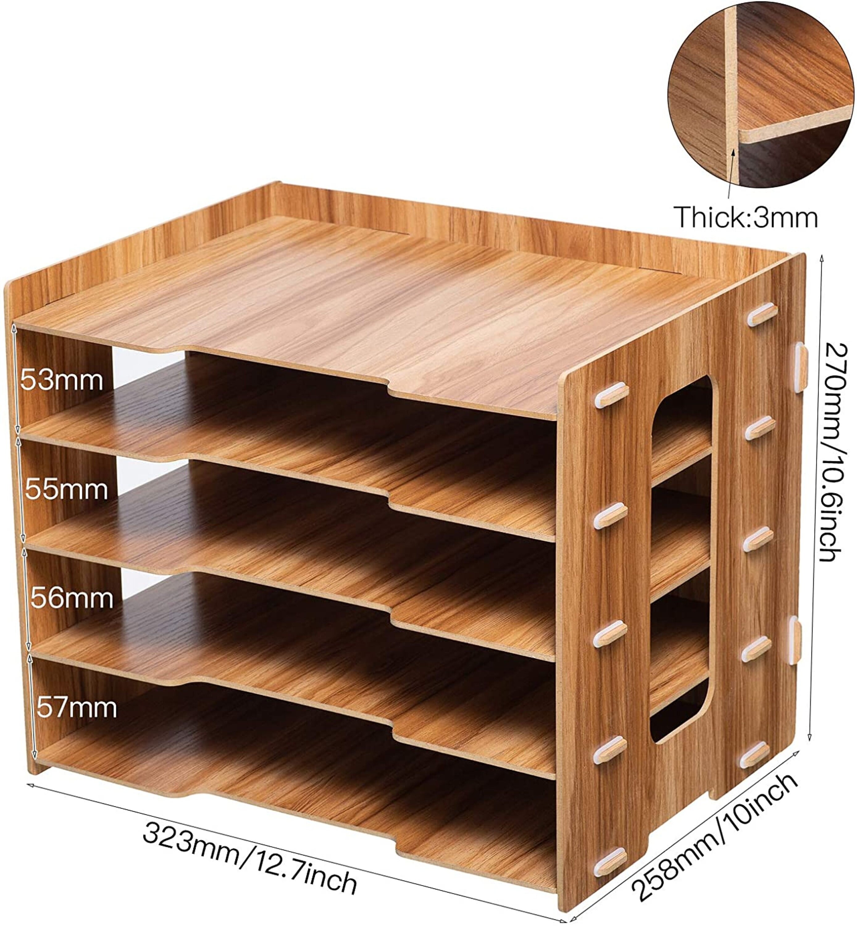 Letter Tray Wooden Desk Organiser Tray for File Document Etsy