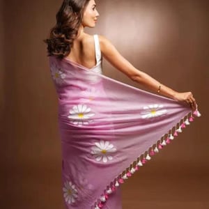 Floral Print Handloom Pure Cotton Saree