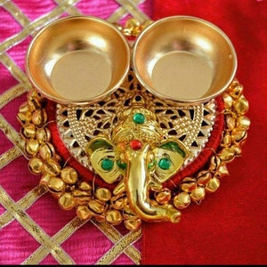 Manjal Kumkum thali/pooja thali/haldi kum kum