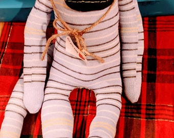 Sock monkey made from socks