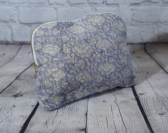 Hand Made Block Print Make up Bag