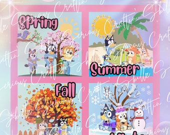 Blue-y Seasons Poster PNG Digital File