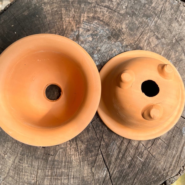 Terracotta orchid pot / Japanese style 3” /2 packages