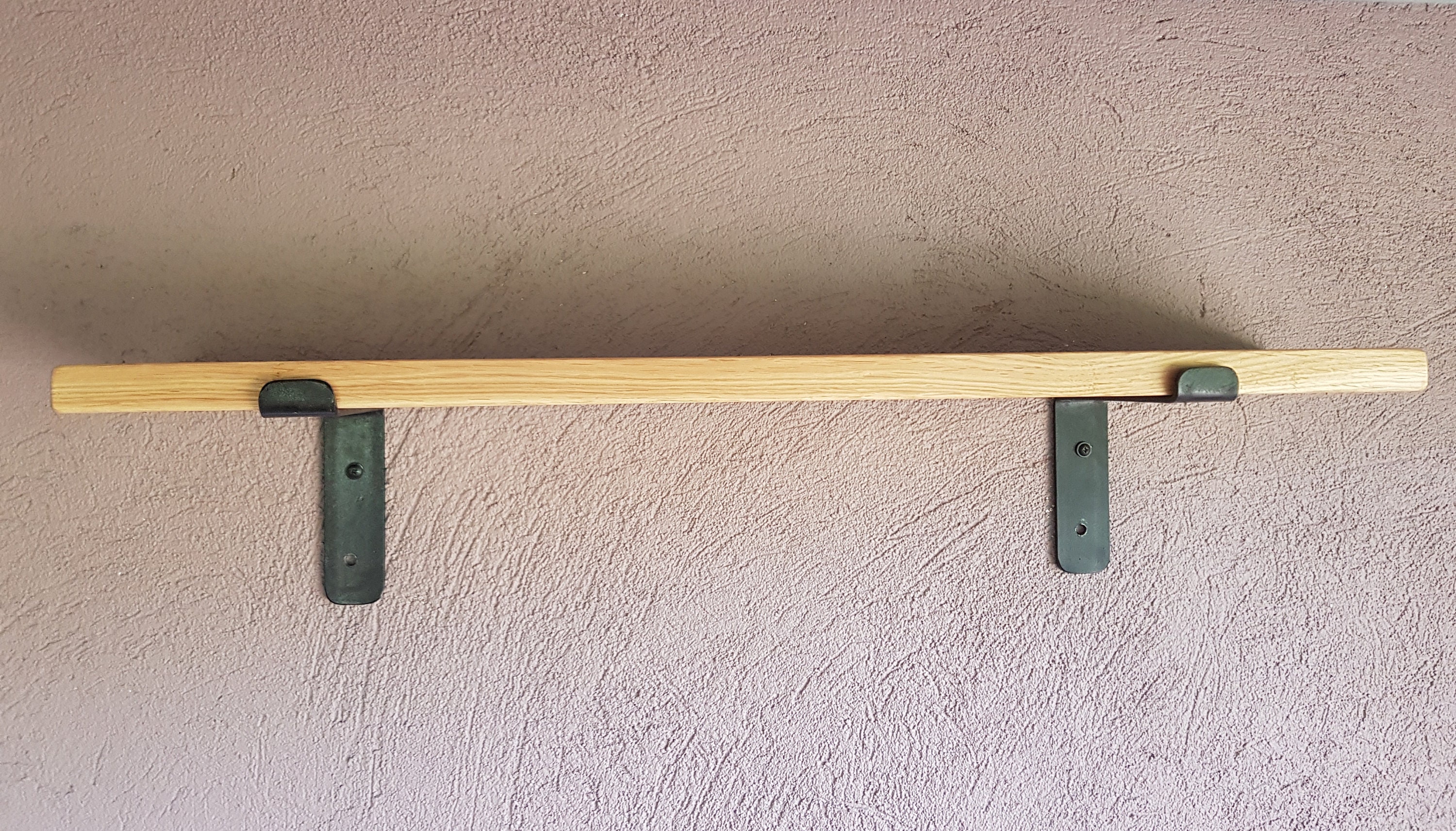 Oak Shelf 2.8x15cm HANDMADE Iron Brackets Etsy UK