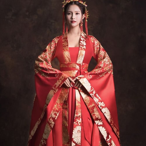 Traditional Han Chinese Wedding Dress Bridal Dress Hanfu - Etsy