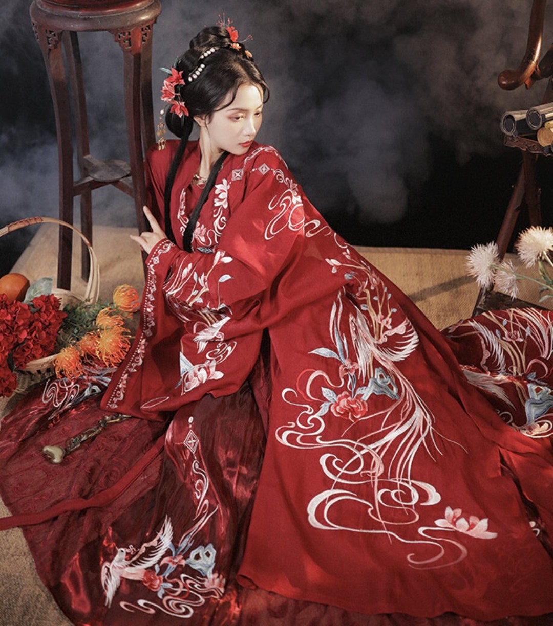 Traditional Han Chinese Wedding Dress Bridal Dress Hanfu Etsy