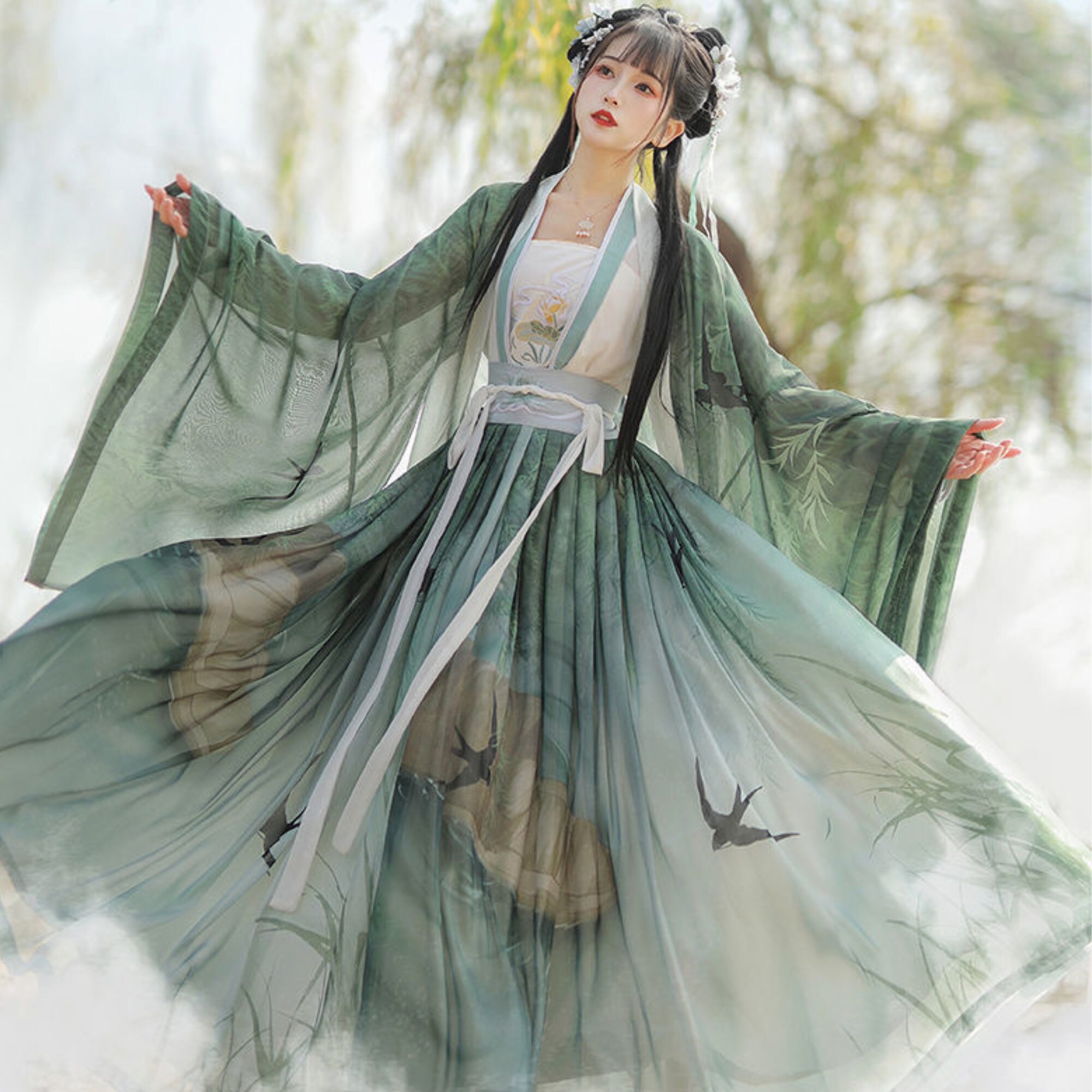 Hanfu Story Women Hanfu Traditional Chinese Clothes, Modern Tang, Song,  Ming Style, Fantasy Drama Costume, Prom, Homecoming Sage 