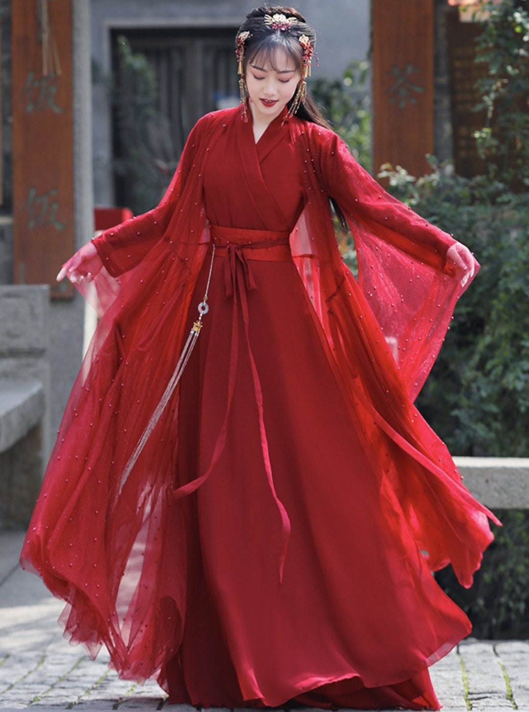 Women Hanfu by Hanfu Story Ancient Chinese Traditional Costume Tang, Song,  Ming Style Prom  Homecoming Dresses Red Hanfu Katniss Etsy 日本