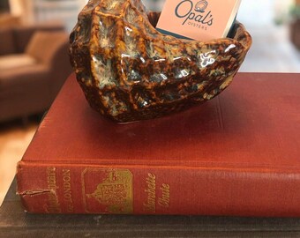 Vintage Ceramic Glazed Conch Seashell Planter