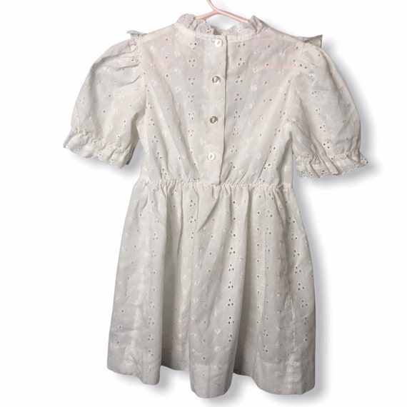 VINTAGE Winnie the Pooh Size 6 Girls Dress White … - image 3