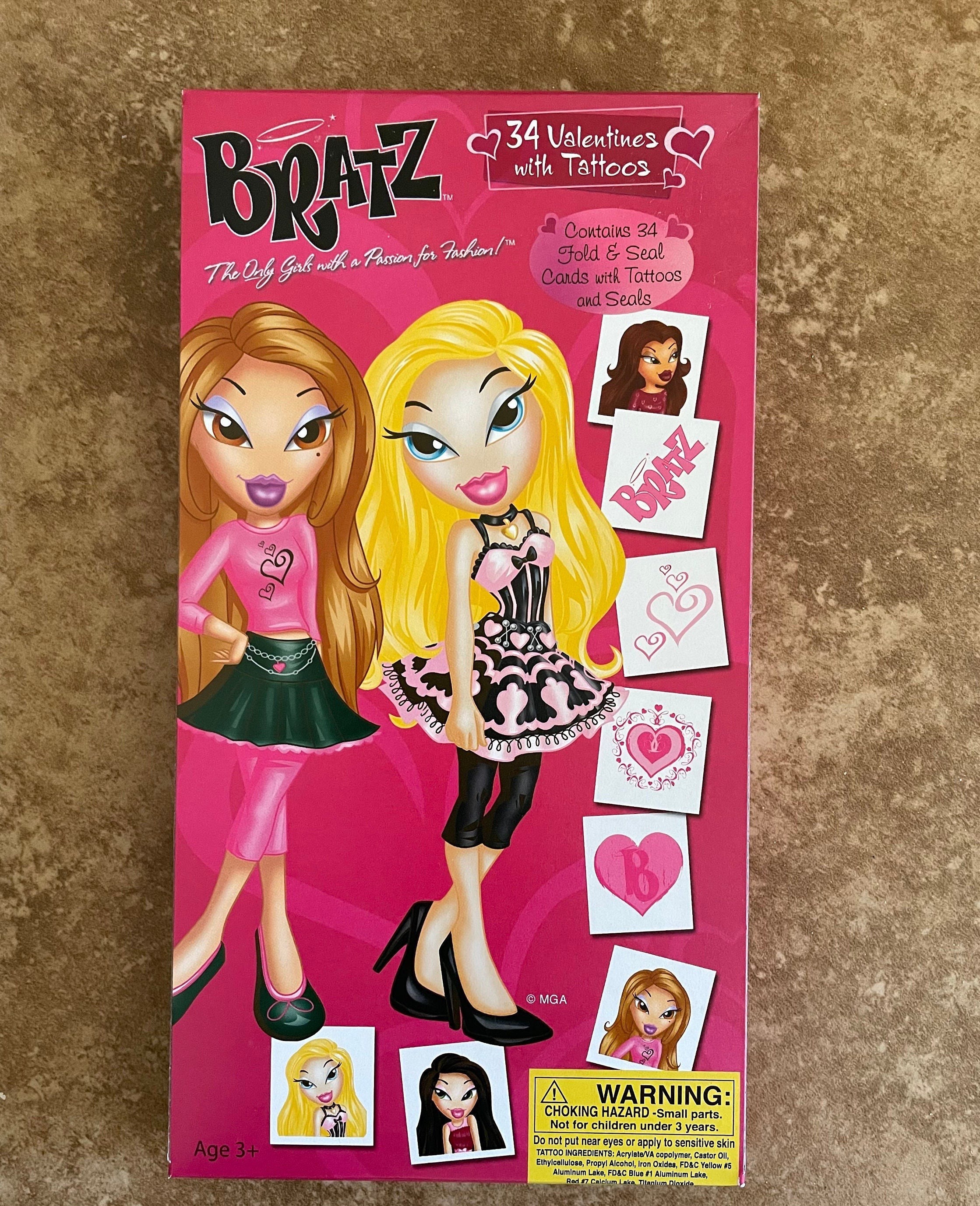 Bratz Dolls & Over the Hedge Valentine Cards Valentine's Day 34 Girls Cards  With Tattoos 