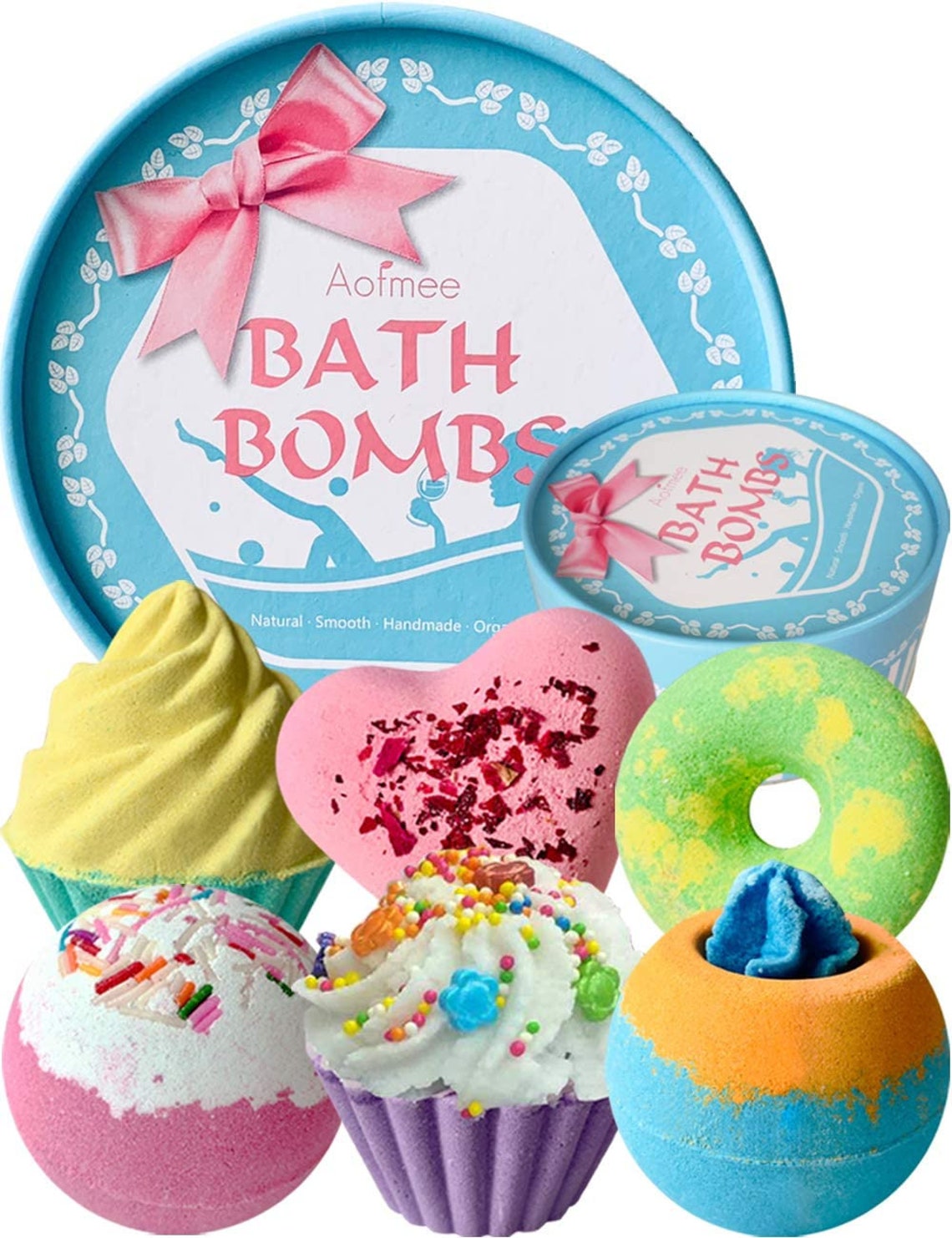 Aofmee Bath Bombs Gift Set Handmade Bubble and Floating Etsy