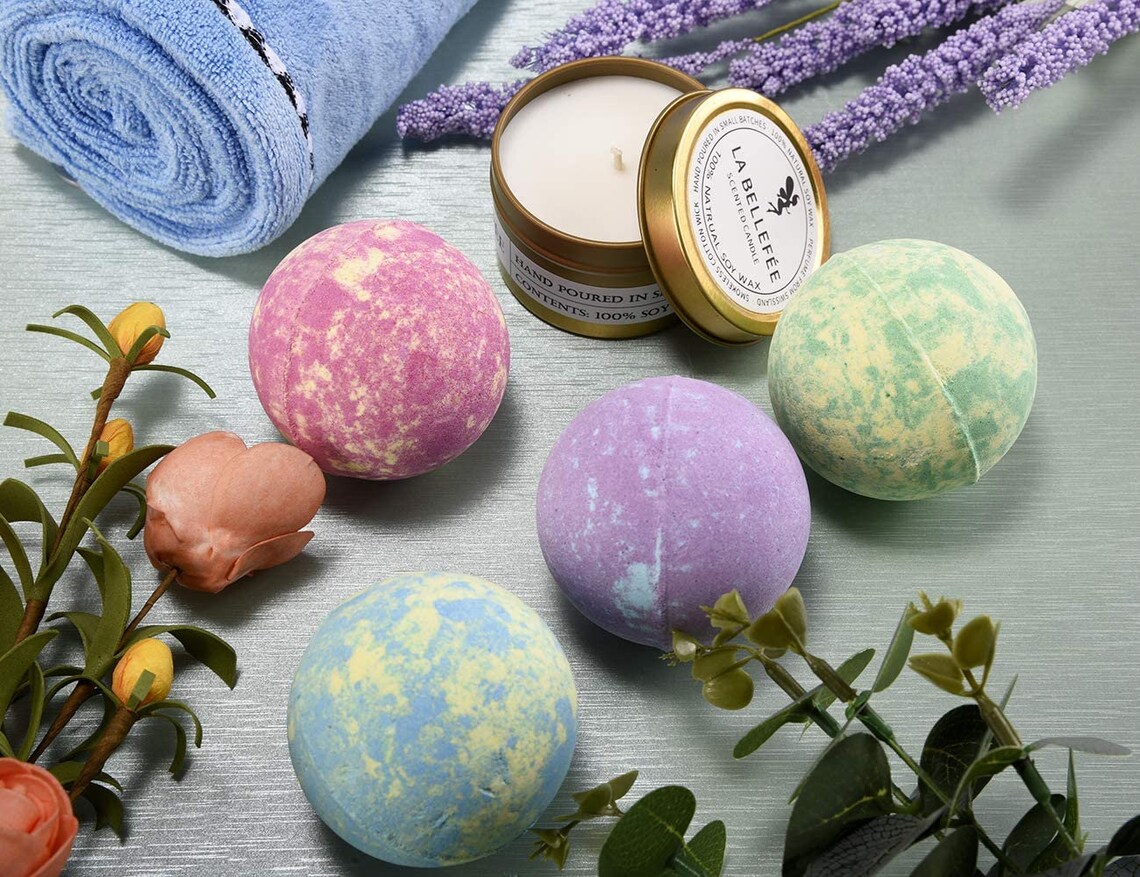 Bath Bombs and Scented Candles Gift Set Perfect for Bubble Spa | Etsy