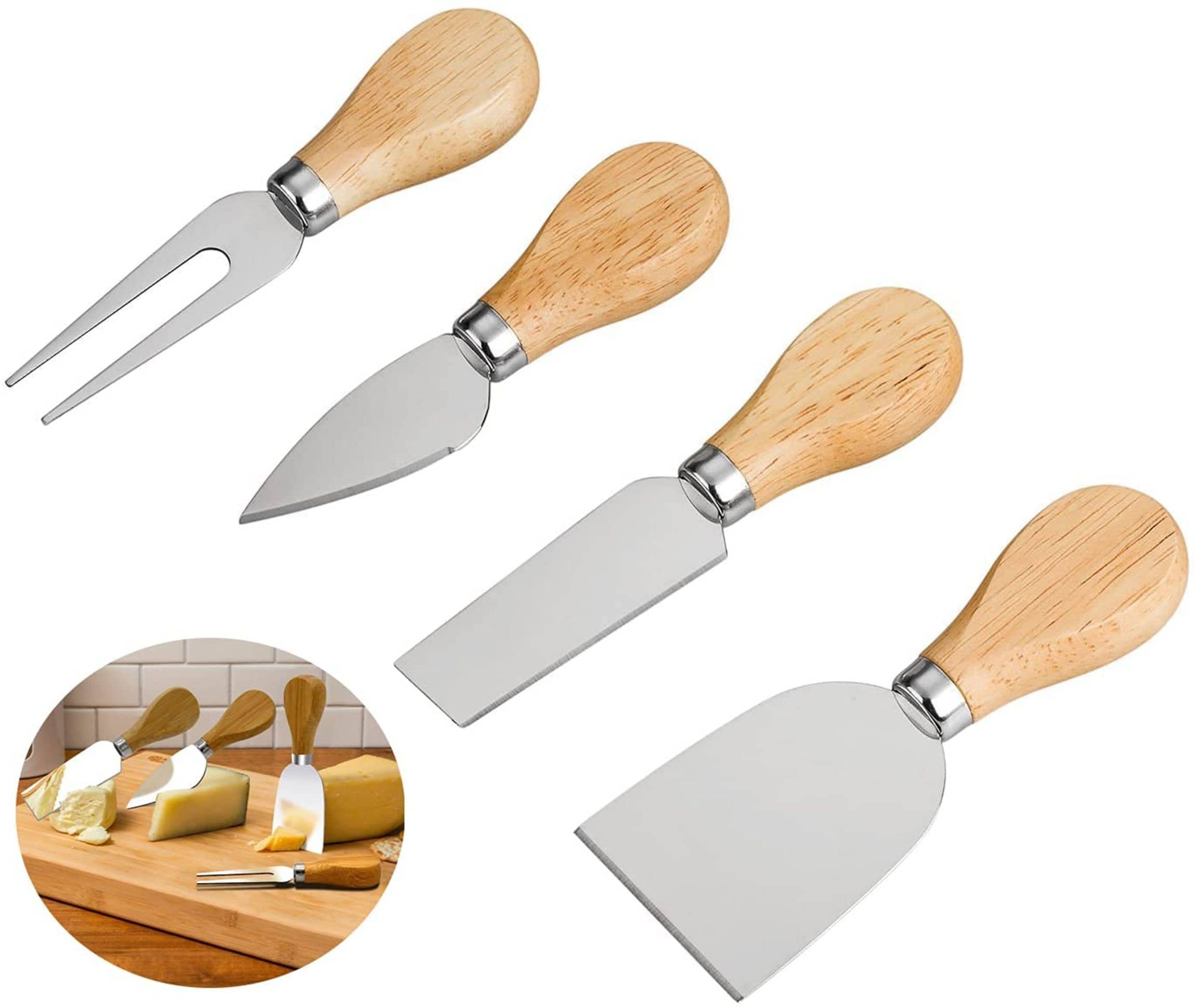 4Pcs Cheese Knife Set Stainless Steel Cheese Knives Cheese Etsy