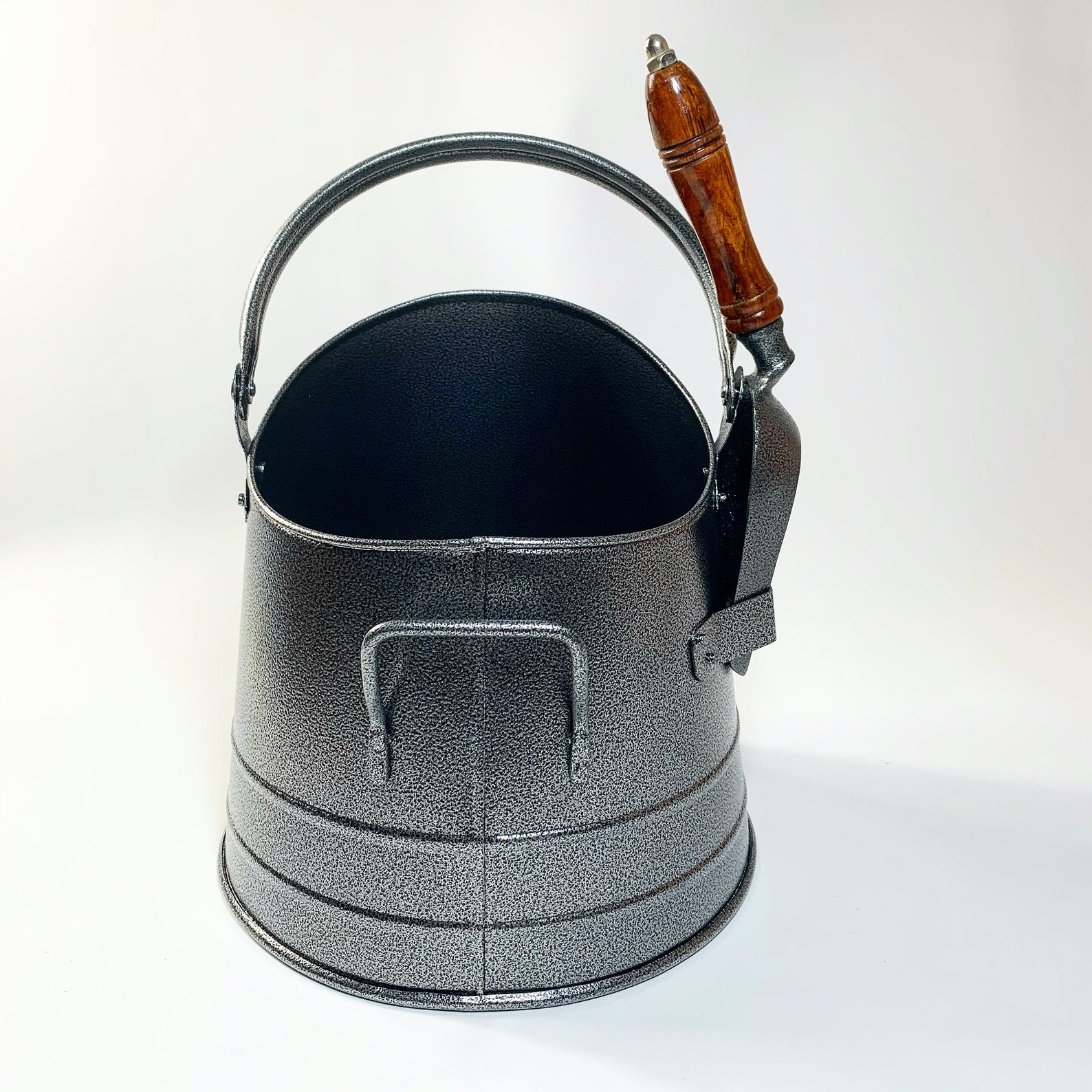 Coal Bucket and Shovel Pewter Finish Etsy