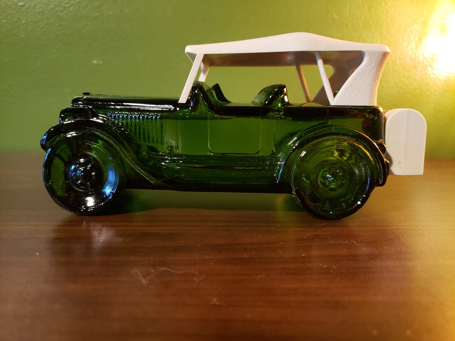Avon Green Car with canopy cologne decanter LOOSE Etsy