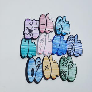 Graffiti Sticker Packs - Handmade - 10 piece - Graffiti wukatoe