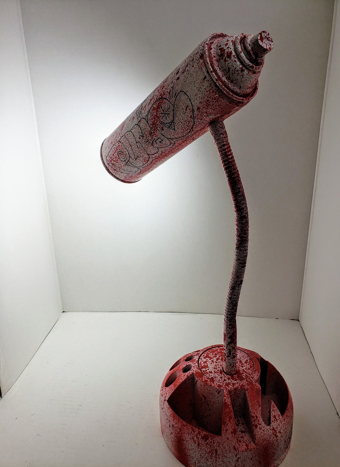 Spray paint can lamp graffiti spray Can desk lamp Blood Etsy