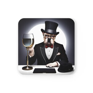 Bulldog Gentleman Host Cork Back Coaster