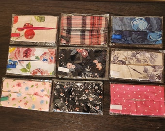 tissue pouch fabric covers, different fabric design options, handmade