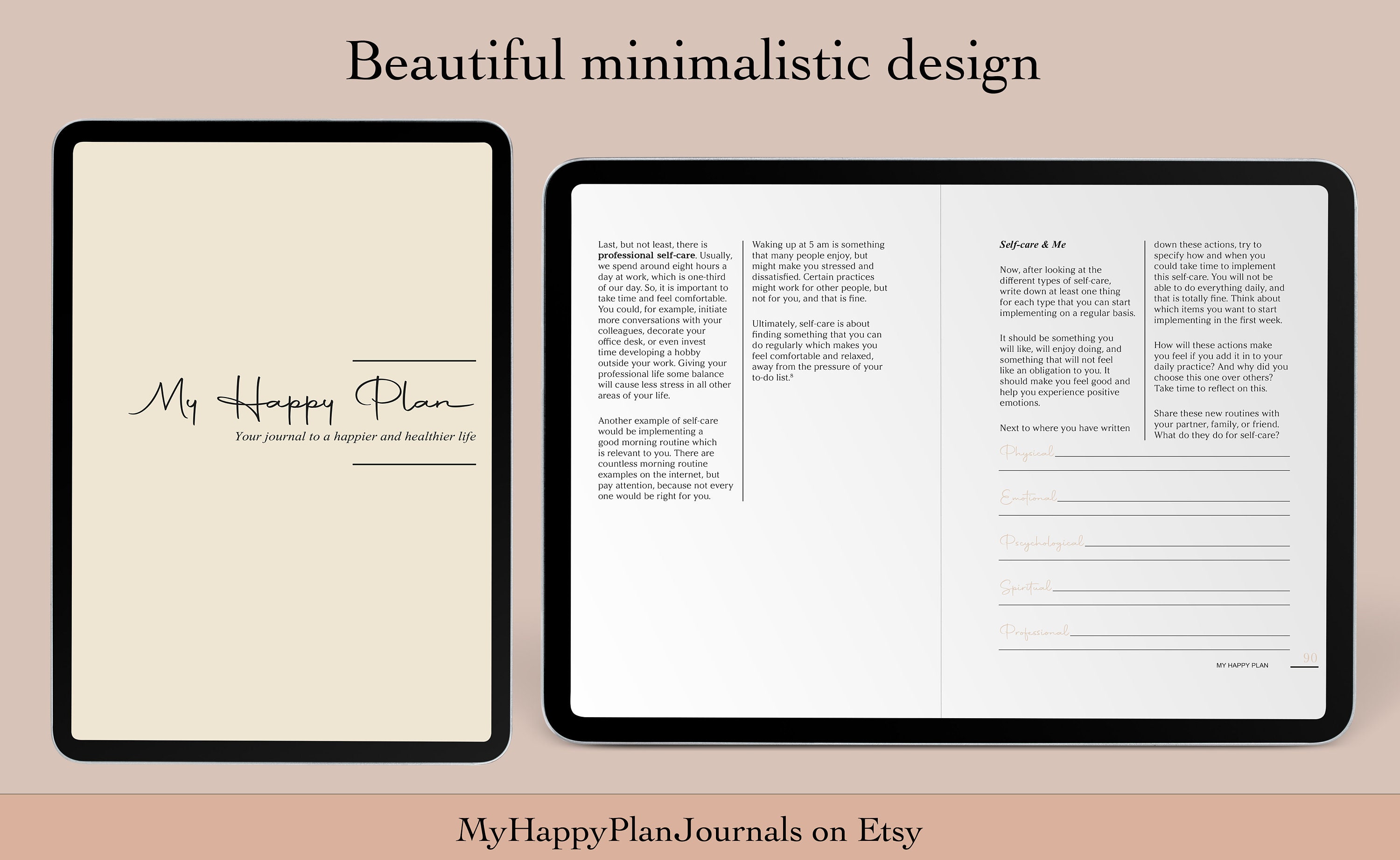 Digital Happiness Journal Gratitude Journal Digital Planner Etsy
