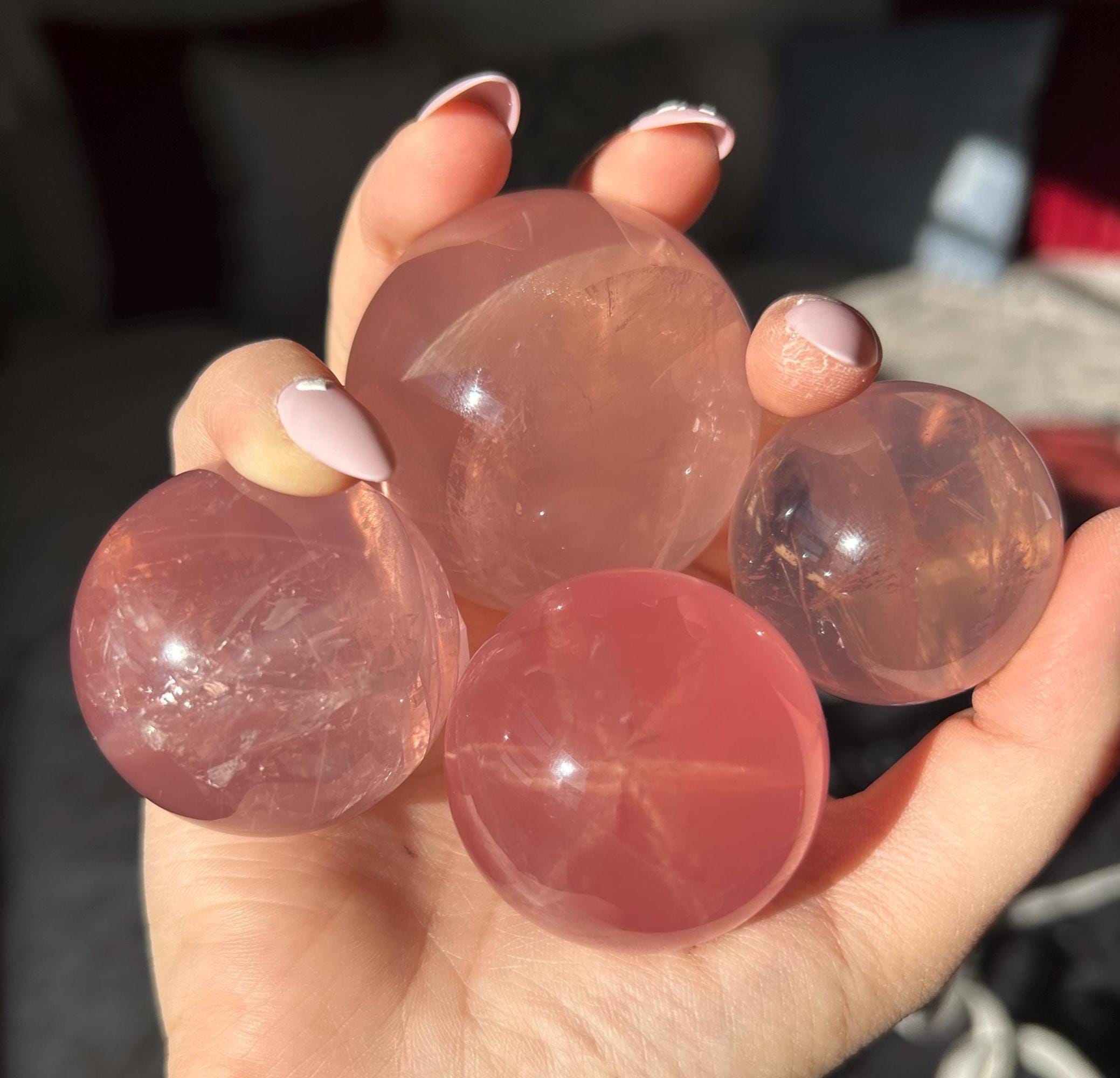Star Rose Quartz Sphere - Etsy