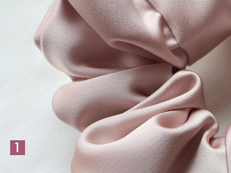 scrunchie elastic hair accessory chignon handmade Scrunchies in satin different colors handmade