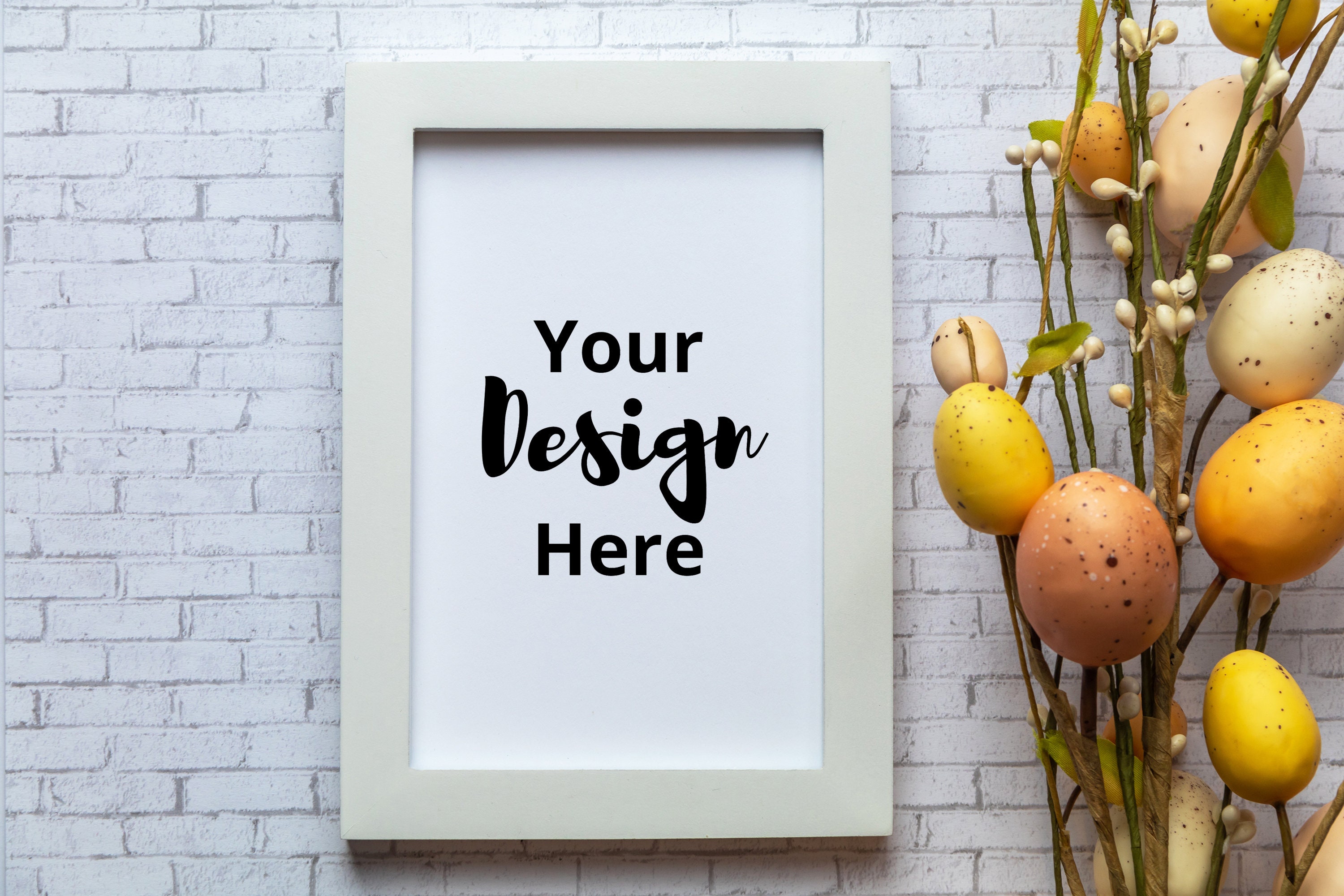 Download White Frame Mockup for Easter 4x6 White Frame Mockup for | Etsy