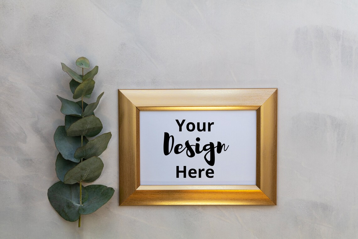 Gold Frame Mockup 4x6 Frame Mockup Minimalist Mockup Frame