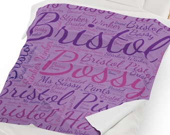 Personalized Name Blanket: Custom Fleece Baby Blanket