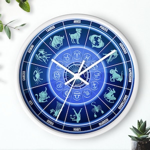 Zodiac Wall Clock , Unique Wall Clock, Zodiac Sign, Astrology Gift, clock clock, the zodiac