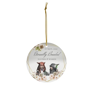 Personalized FFXIV Eternal Bonding Ornament, FFXIV Wedding, Gaming Gift, MMORPG Fans, Video Game Lovers