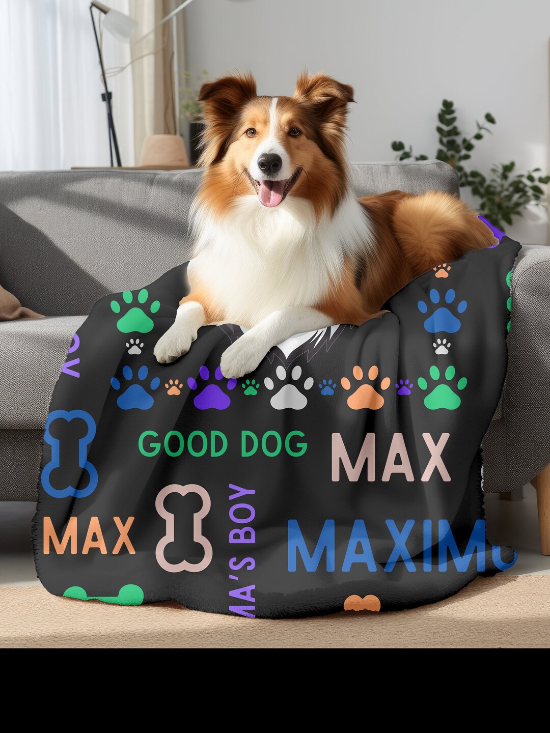 Personalized Name Dog Blankets for Dogs, Personalized Blanket for Dog
