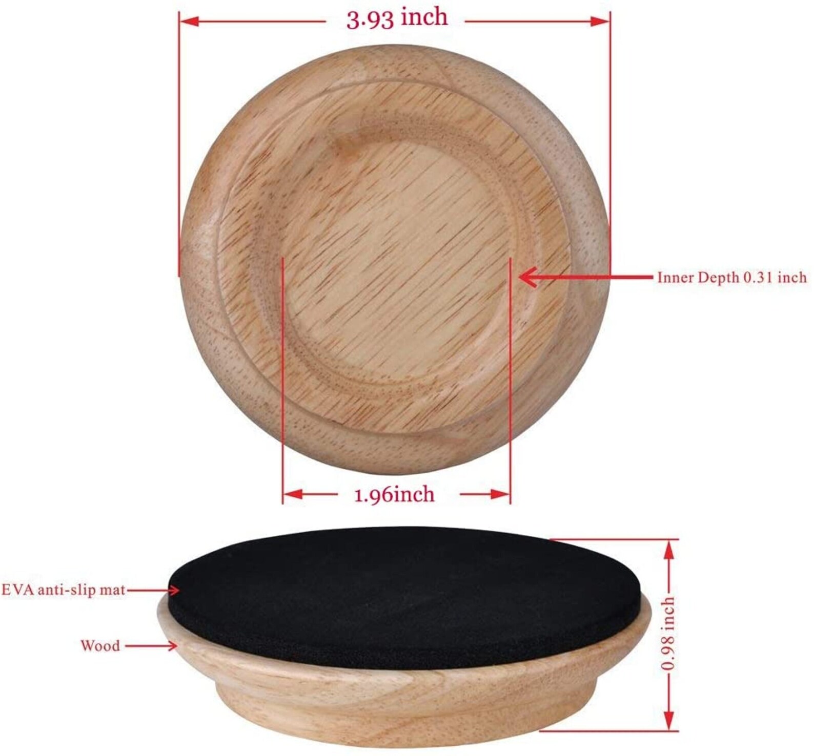 Hardwood Upright Piano Caster Cups Set of 4 Oak Furniture Leg Etsy