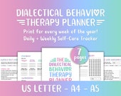 DBT Planner, DBT Skills Tracker, Mental Health Journal, Self Care Worksheet, Therapy Journal, Self Care Journal, Printable Mental Health