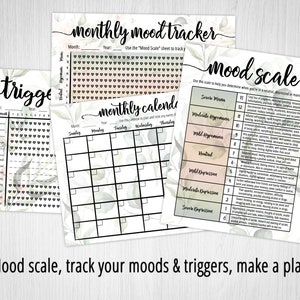 Bipolar Journal, Bipolar Tracker, Bipolar Planner, Bipolar Calendar ...