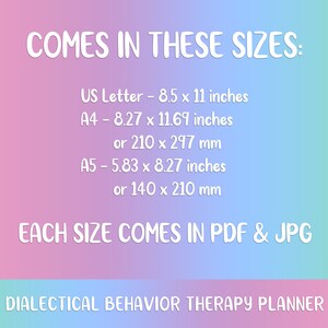 DBT Planner, DBT Skills Tracker, Mental Health Journal, Self Care Worksheet, Therapy Journal, Self Care Journal, Printable Mental Health image 5