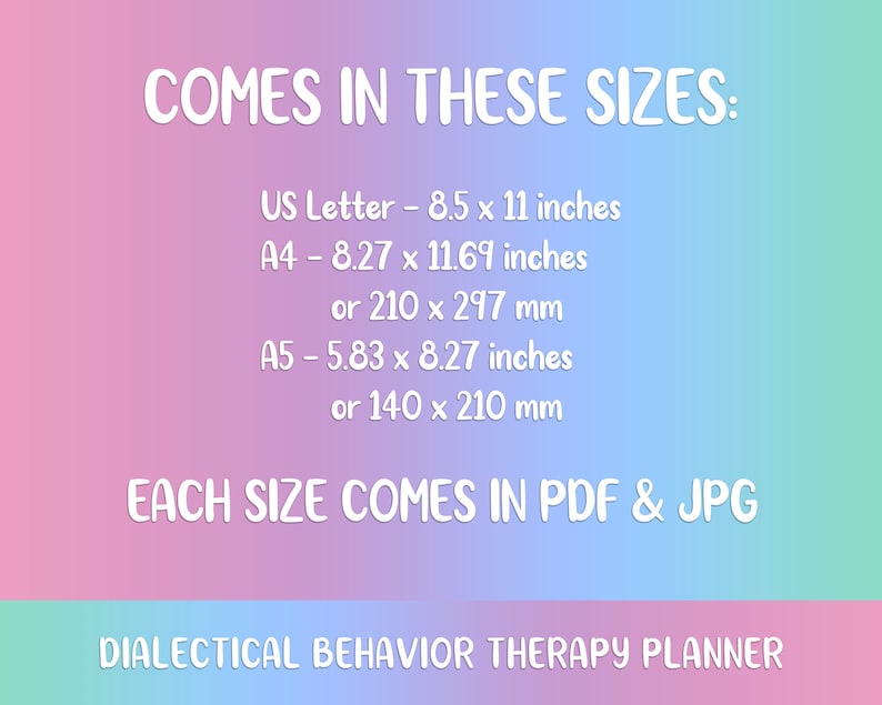 DBT Planner, DBT Skills Tracker, Mental Health Journal, Self Care Worksheet, Therapy Journal, Self Care Journal, Printable Mental Health image 5