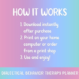 DBT Planner, DBT Skills Tracker, Mental Health Journal, Self Care Worksheet, Therapy Journal, Self Care Journal, Printable Mental Health image 6