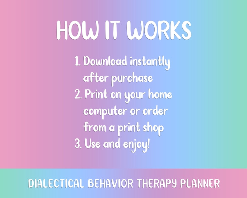 DBT Planner, DBT Skills Tracker, Mental Health Journal, Self Care Worksheet, Therapy Journal, Self Care Journal, Printable Mental Health image 6