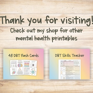 DBT Cheat Sheet, DBT skills, Borderline, bpd, therapy worksheet, mental health printable, therapy office decor, therapy resources image 6
