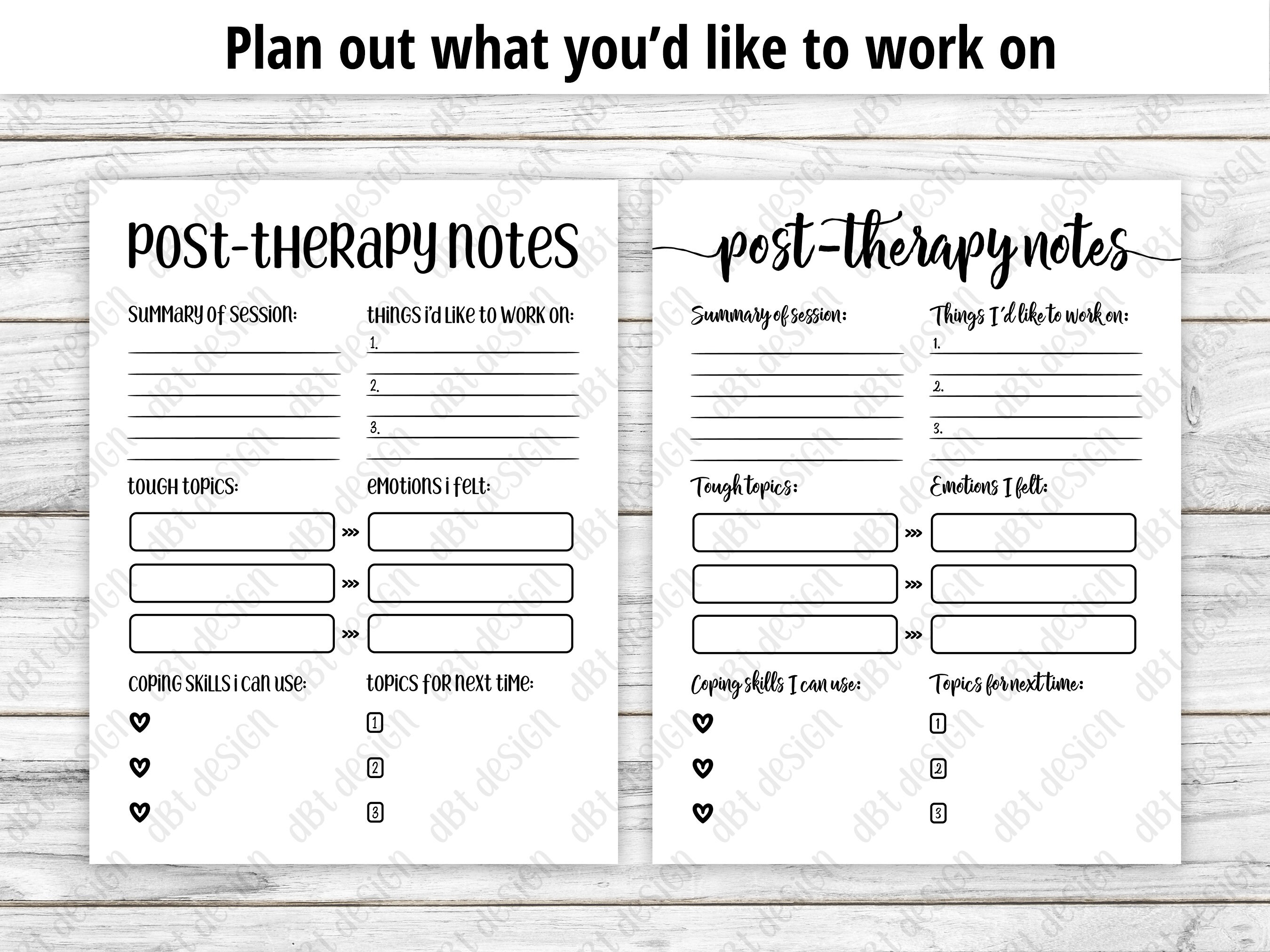 Post Therapy Notes Mental Health Printable Therapy Etsy