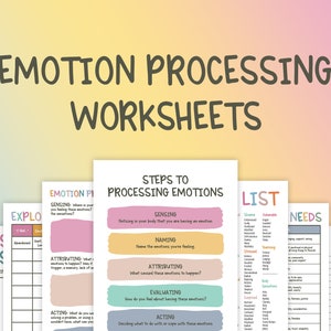 Werkbladen voor emotieverwerking, afdrukbare geestelijke gezondheid, emotiesposter, lijst met emoties, gevoelensposter, therapiebronnen, schoolbegeleider