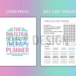 DBT Planner, DBT Skills Tracker, Mental Health Journal, Self Care Worksheet, Therapy Journal, Self Care Journal, Printable Mental Health image 2