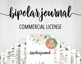 Bipolar Journal, Bipolar Tracker, Bipolar Planner, Bipolar Calendar, Bipolar Help, Mental Health Printable, Therapy Worksheet, DBT Skills
