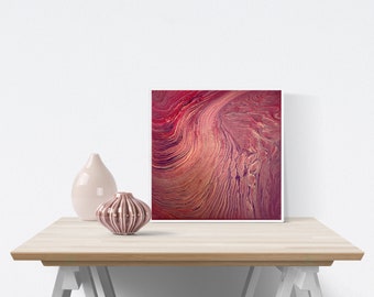 Desert Rose Acrylic Pour Painting