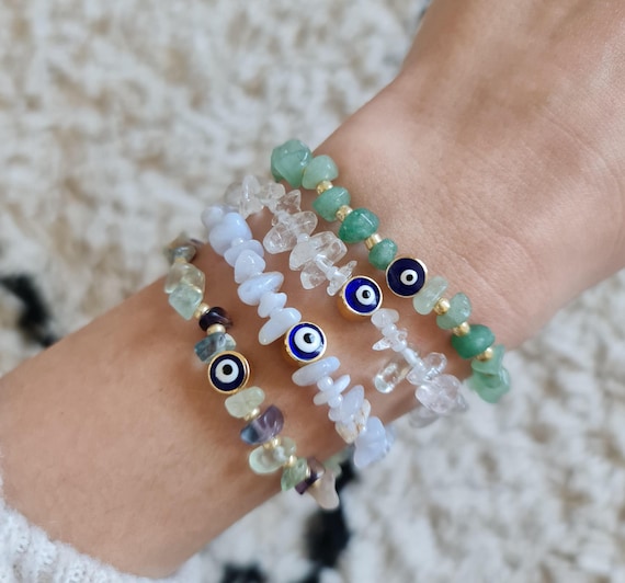 Crystal Gold Evil Eye Bracelet
